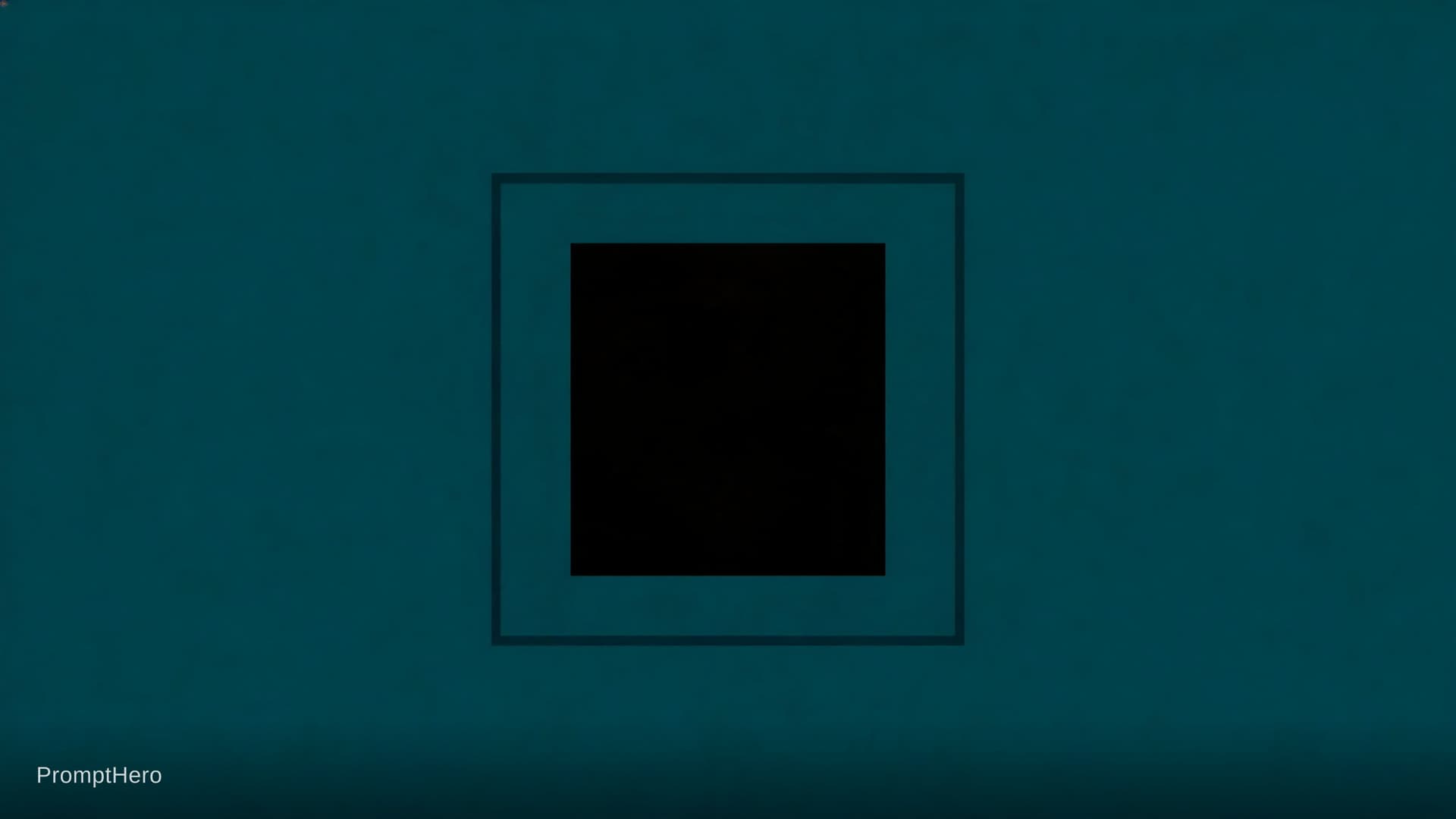 AI generated: make a graphic layout dark teal color should have graphic square frame and center square should be b...