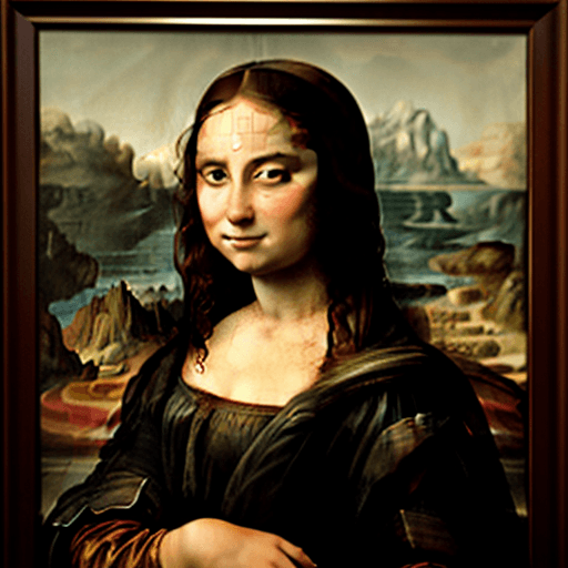 AI generated: mona lisa hyperrealism highly detailed
