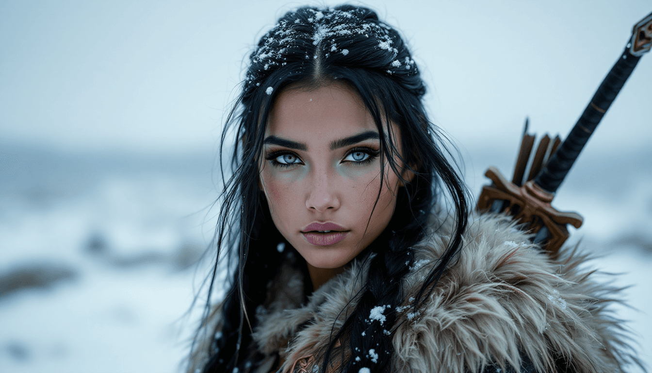 AI generated: a professional photo of the same exceptionally most beautiful Native American girl in the world (age...
