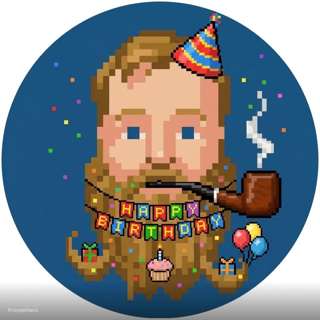 AI generated: Convert the input image into a birthday theme