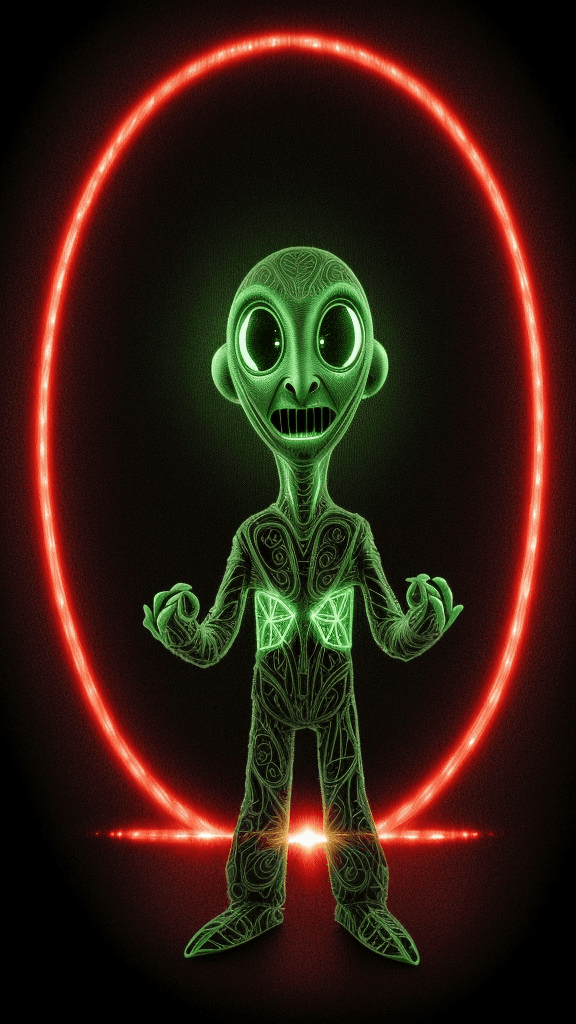 AI generated: 4d 8k 16k laser art rfktrstyle 8k 16k alien being masterpiece,horror