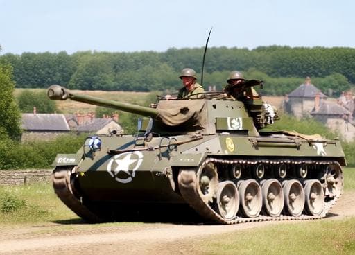 Wan2.1 T2V 14B US army M18 gmc Hellcat Tank