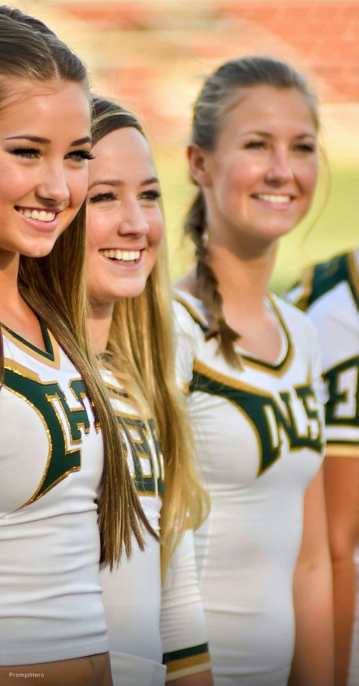 AI generated: sultry female cheerleaders