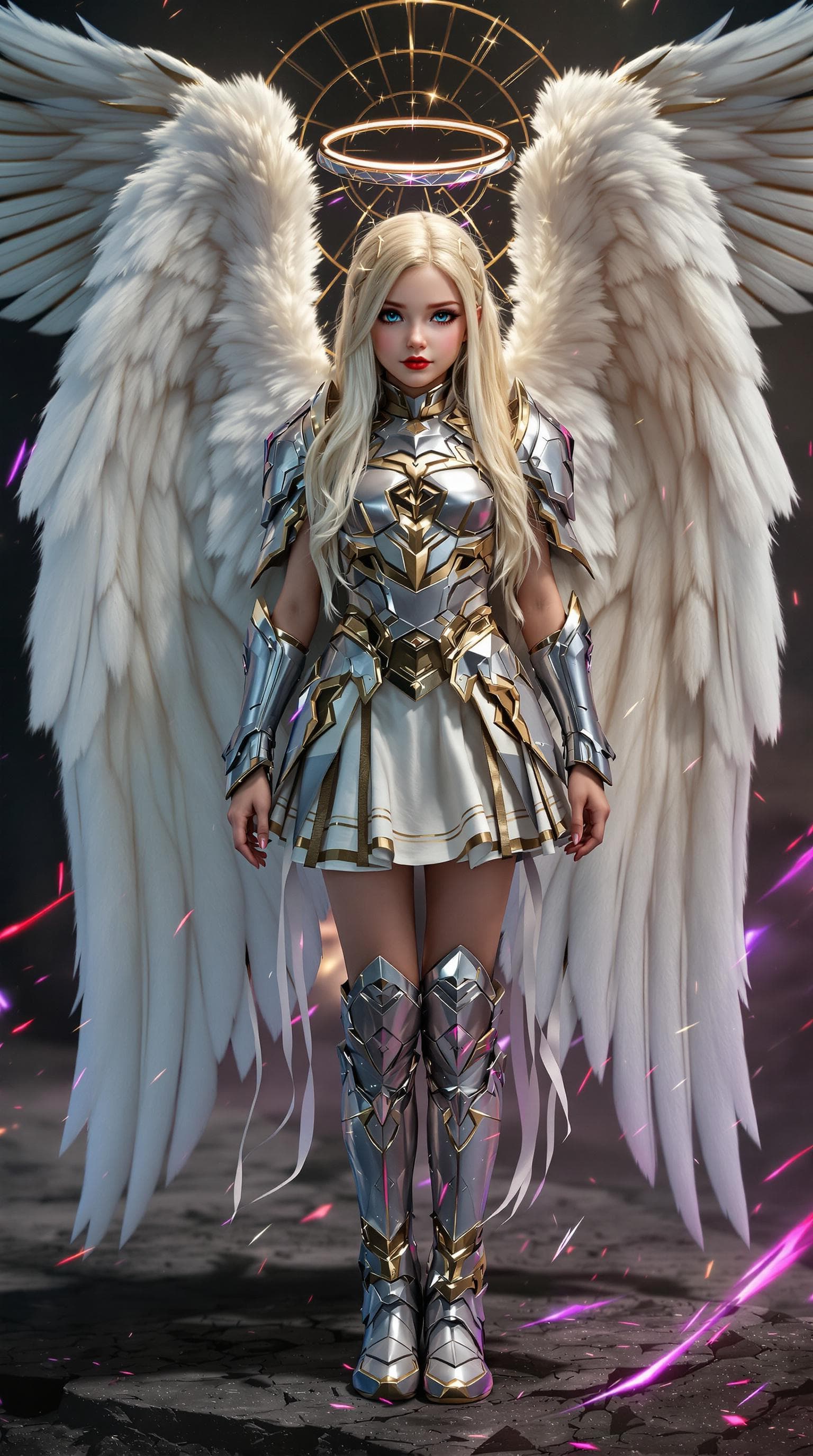 AI generated: a professional photo of a exceptionally beautiful girl in the world (age 7), (seven year old), angel...
