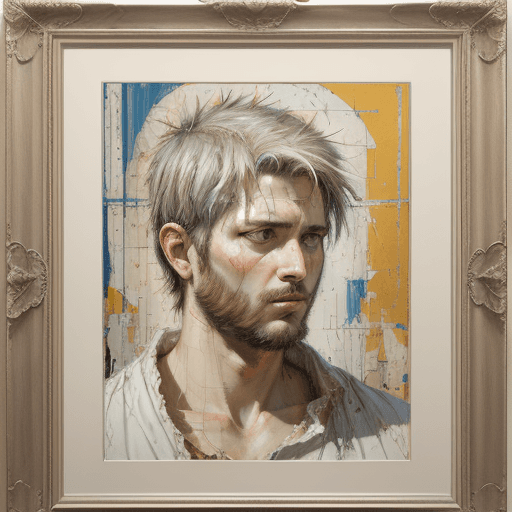 AI generated: a drawing of a head, in the style of reimagined religious art, mark lague, florian nicolle, biblical...