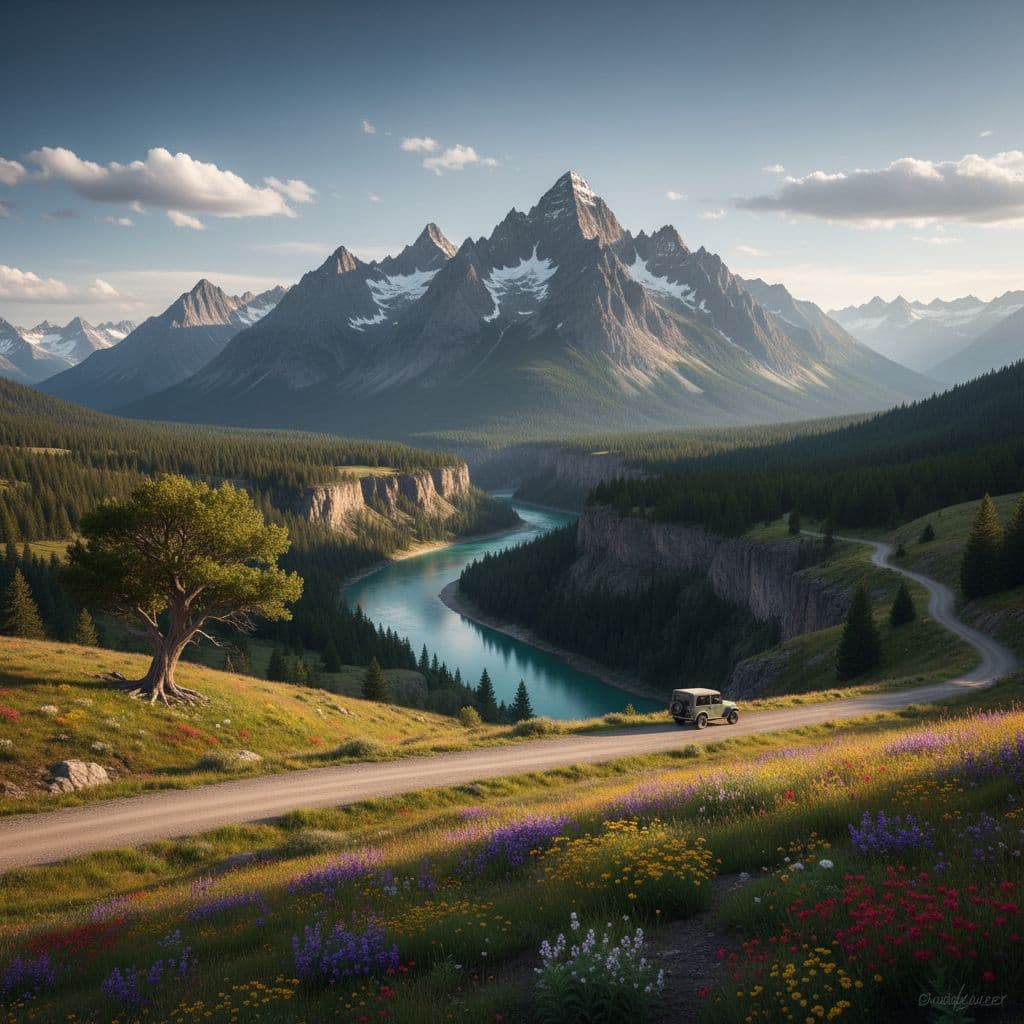 AI generated: wide angle HD shot