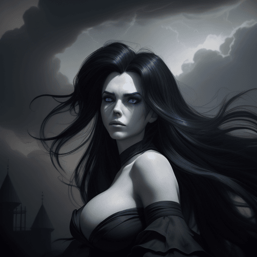 AI generated: (character of video game 1:3)::2 royal, darkness, short windblown hair and cloth, Magic the gatherin...