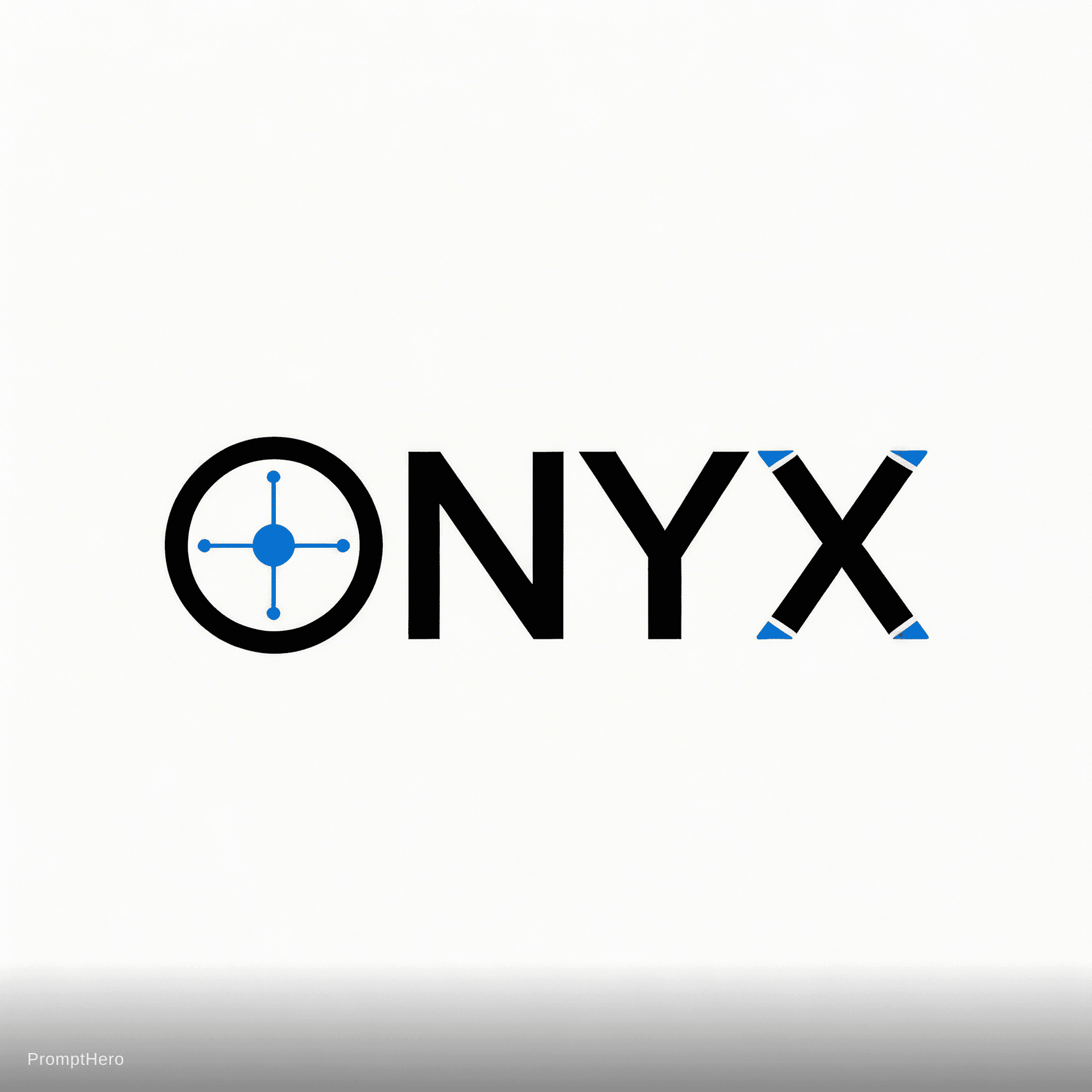 AI generated: Minimalist modern logo design for a tech company named "ONYX", specializing in AI and robotics autom...