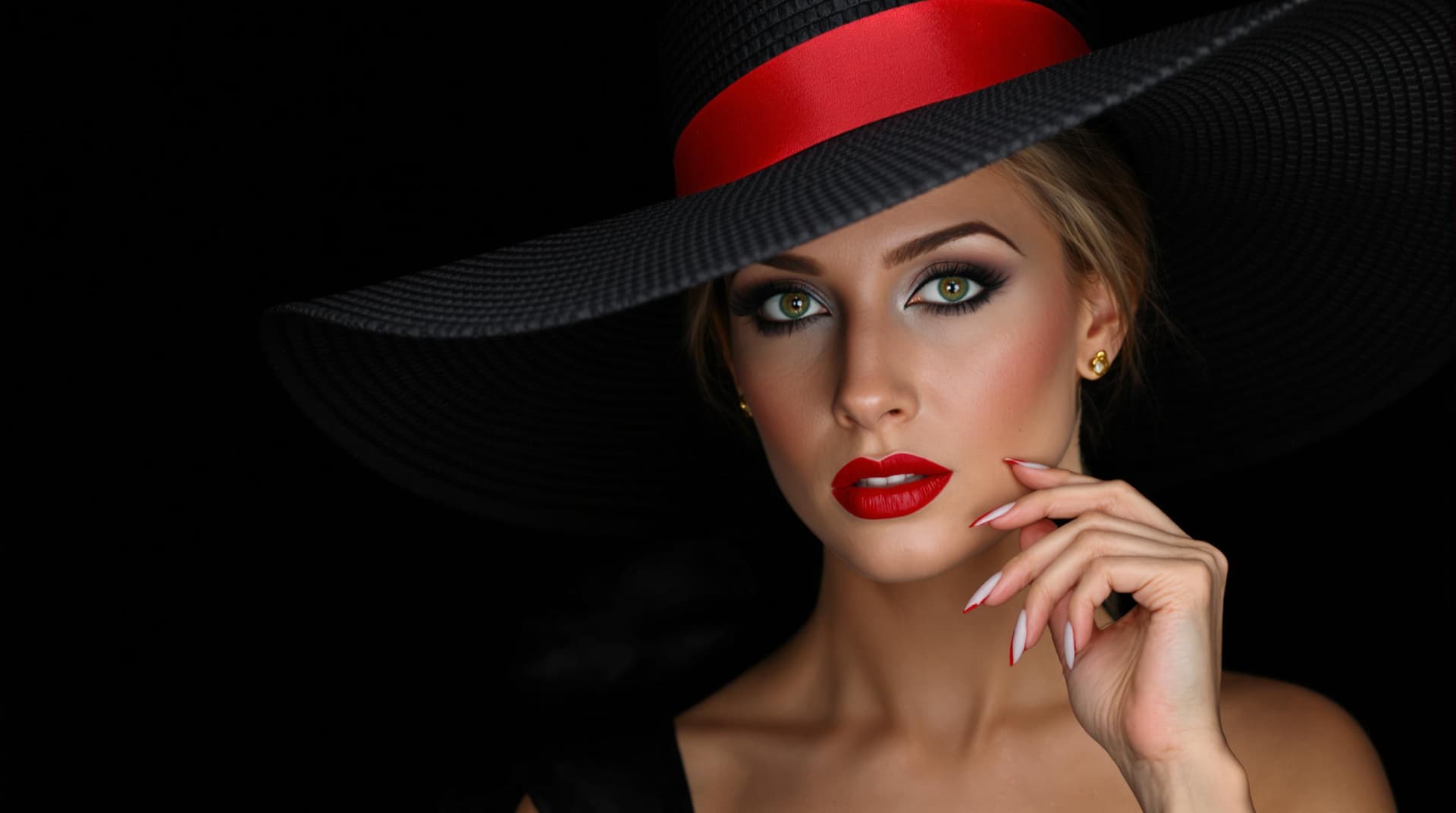 AI generated: "Image is a high-resolution portrait photograph featuring a woman with a striking appearance. She ha...