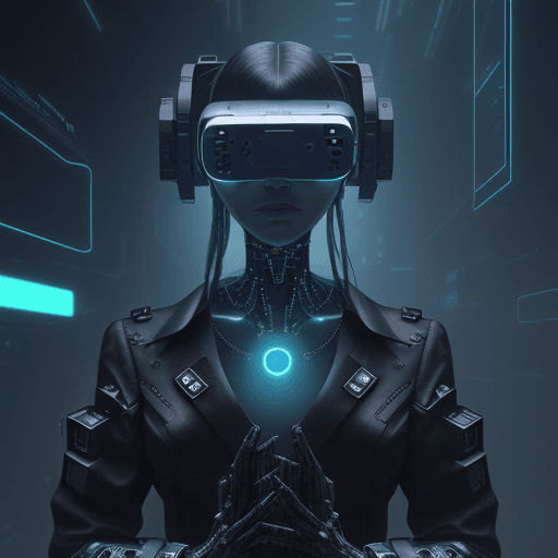 AI generated: Cyberspace, Dystopia, Augmentation, Hologram, Neural Implant, Cybernetics, Virtual Reality, Technocr...