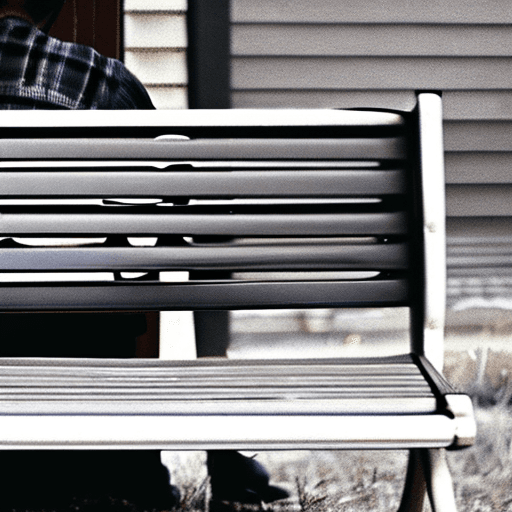 AI generated: Countryside gentleman batman shot by sofia coppola, staring at camera, sitting on a bench::Cinematic...