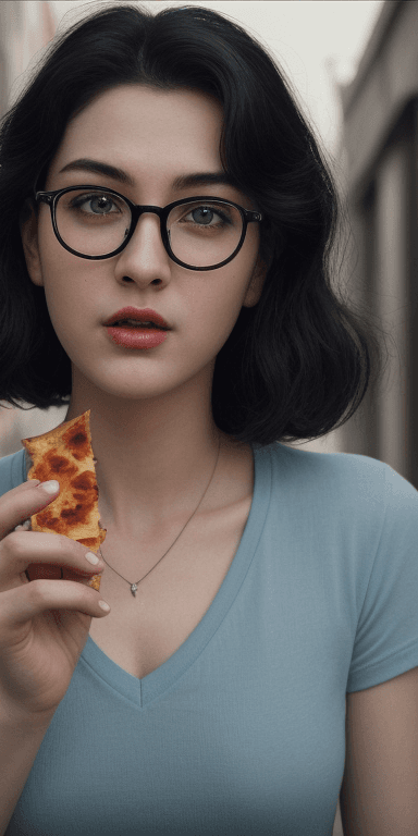 AI generated: vintage movie style Gritty man symmetrical eyes, (aegyo sal:1) , very thin sleek glasses, wearing v ...
