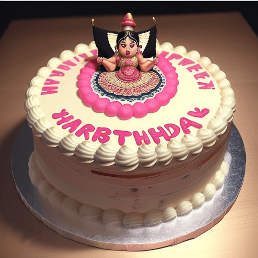 AI generated: Instagram worthy birthday cake. Indian style