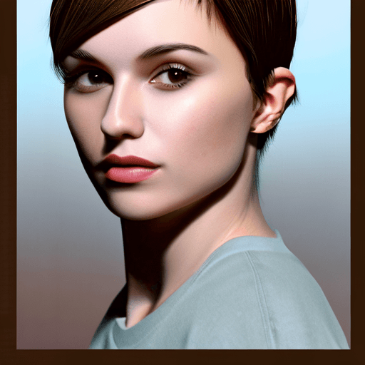 AI generated: A 20-something-year-olA 20-something-year-old Caucasian woman with brown eyes, short black hair, mak...