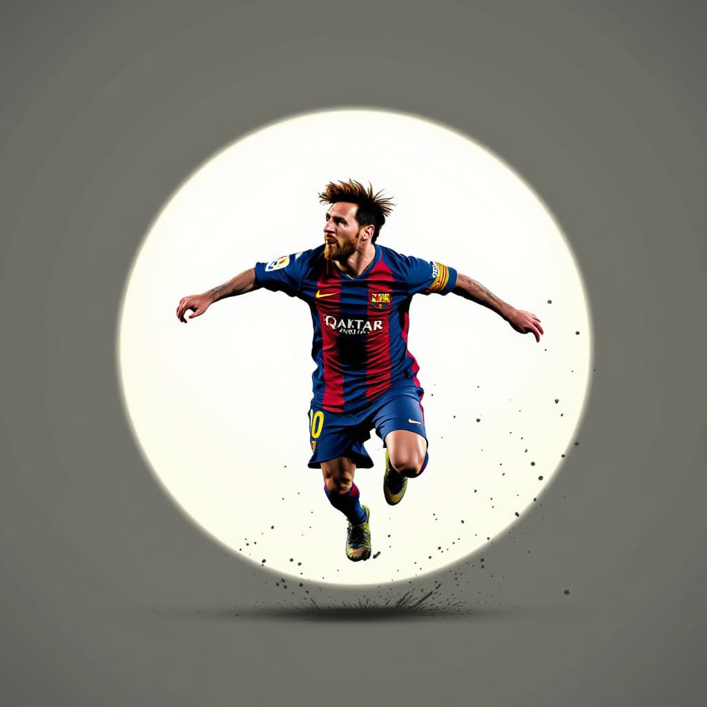 AI generated: lionel messi ghibli style 16:9 format G.O.A.T . WRİTE
