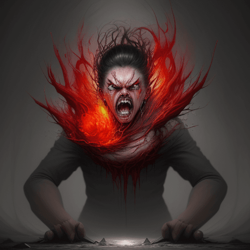 AI generated: Art surrealism hate anger rage fear beautiful, Concept art