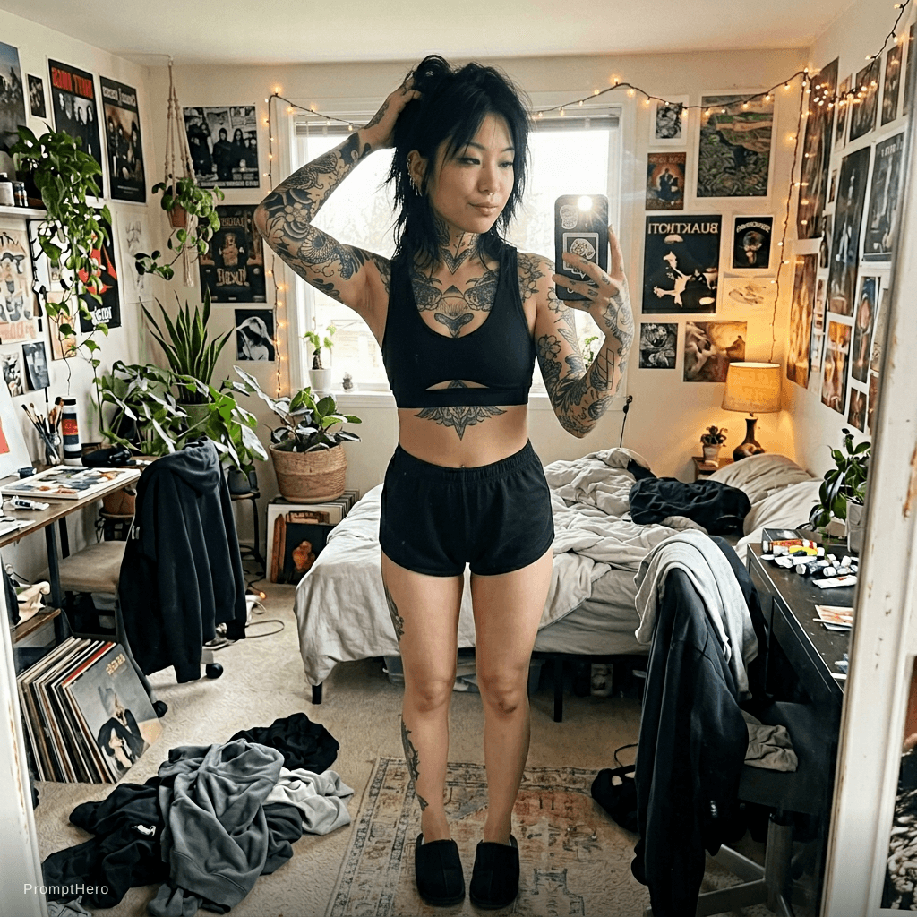AI generated: {
  "prompt": "You are an expert candid lifestyle and alt fashion photographer specializing in taste...