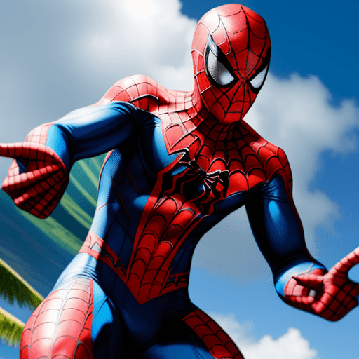 AI generated: hawaiian spiderman,  