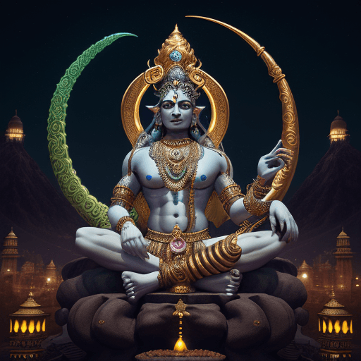 AI generated: A surreal, dreamlike festival flickering where a bustling Indian city street at night background. A ...