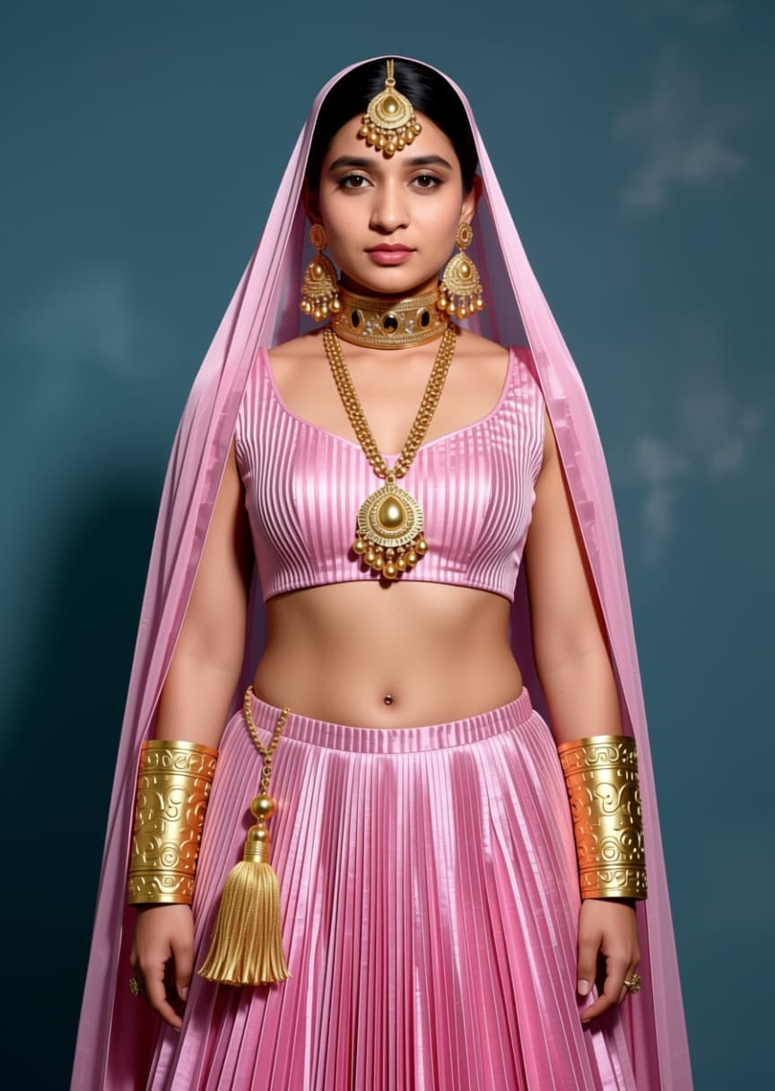 AI generated: Keep the face unchanged just modify mentioned below.
This image presents a modern, high-fashion inte...