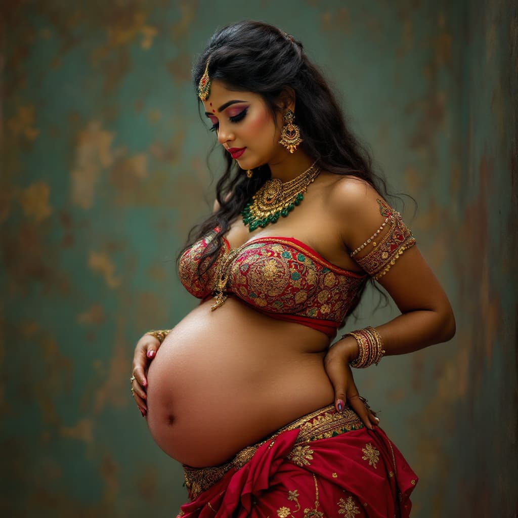 AI generated: Indian women with big hips