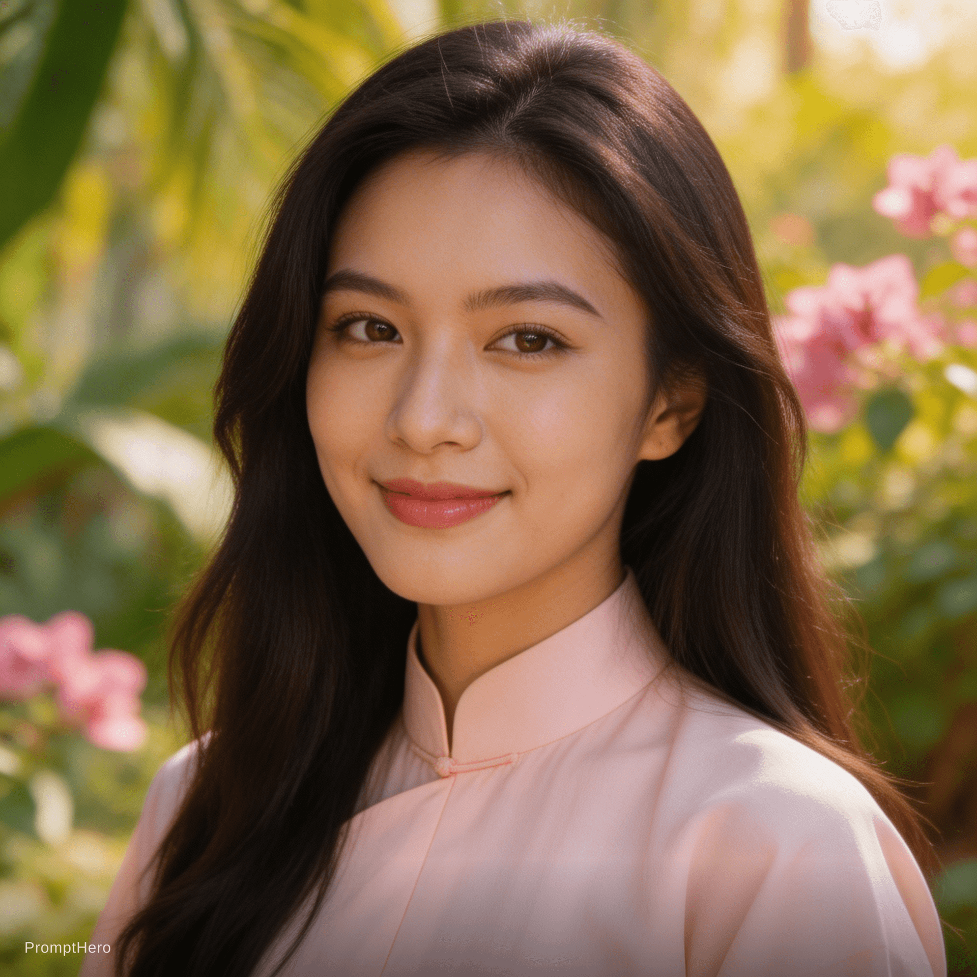 AI generated: charming, beautiful 22-year-old Vietnamese woman
