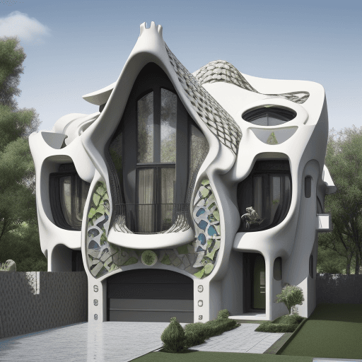 AI generated: Modern House, gaudi style