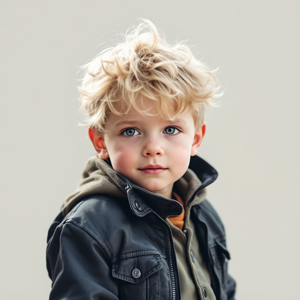 AI generated: Boy kid blond