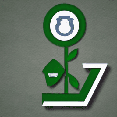 AI generated: a minimalist, simple and elegant logo with sap green color, off white background, and a symbol of a ...