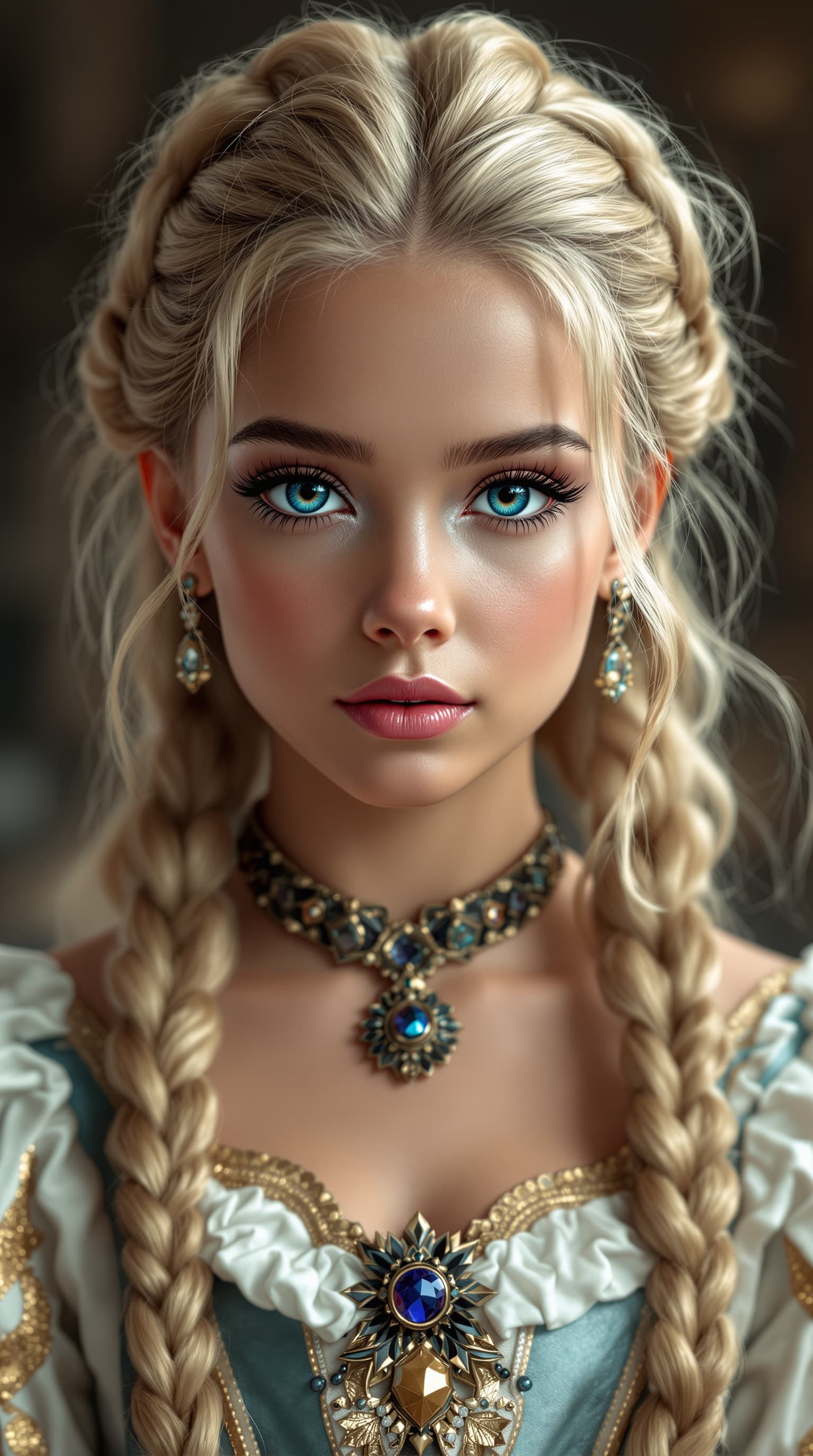 AI generated: A professional photograph of the most beautiful six year old 8 girl in the world, princess, depicted...