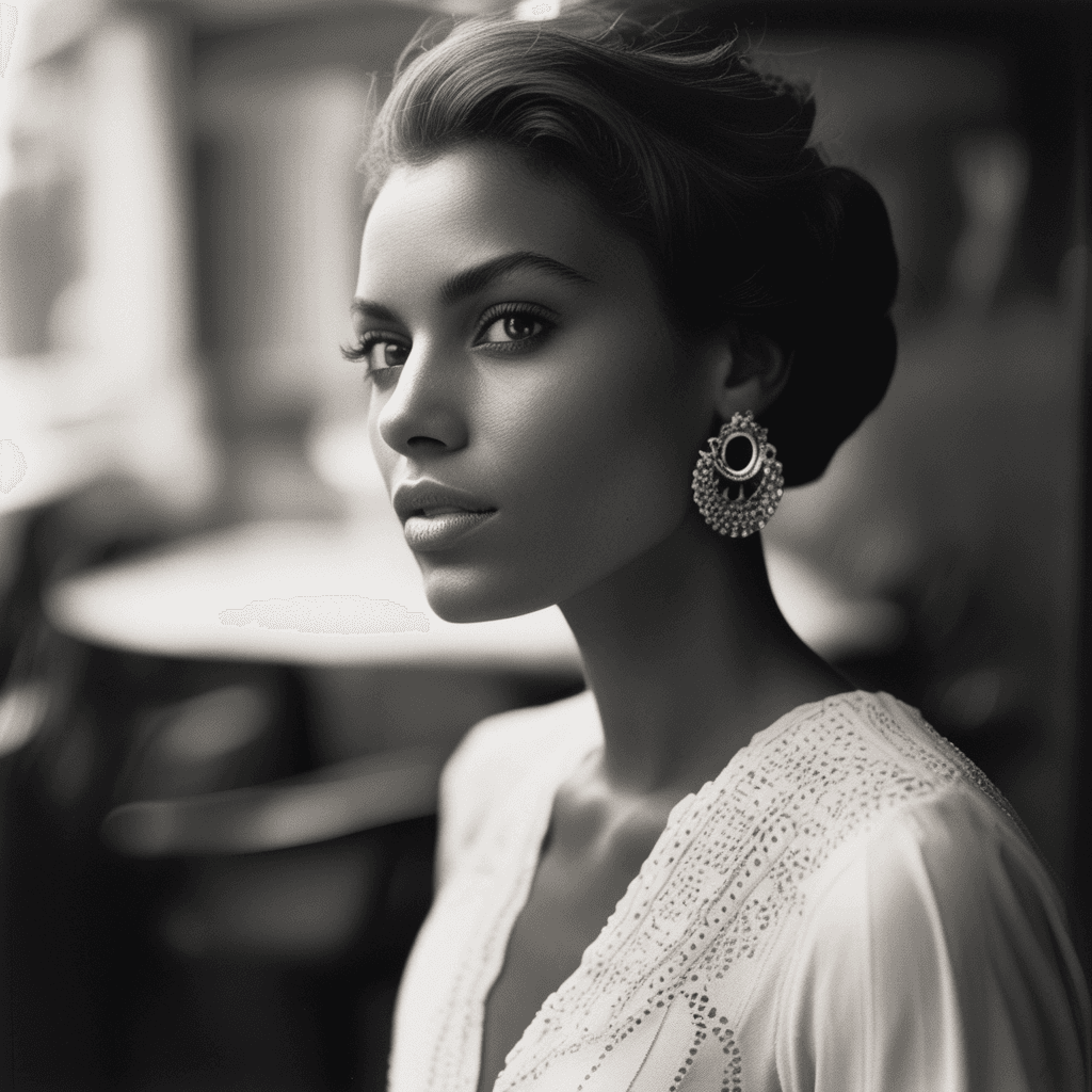 AI generated: This is a 1960s Vogue cover photo. It's a close - up shot using a Mamiya RB67 on Kodak Tri - X 400 f...