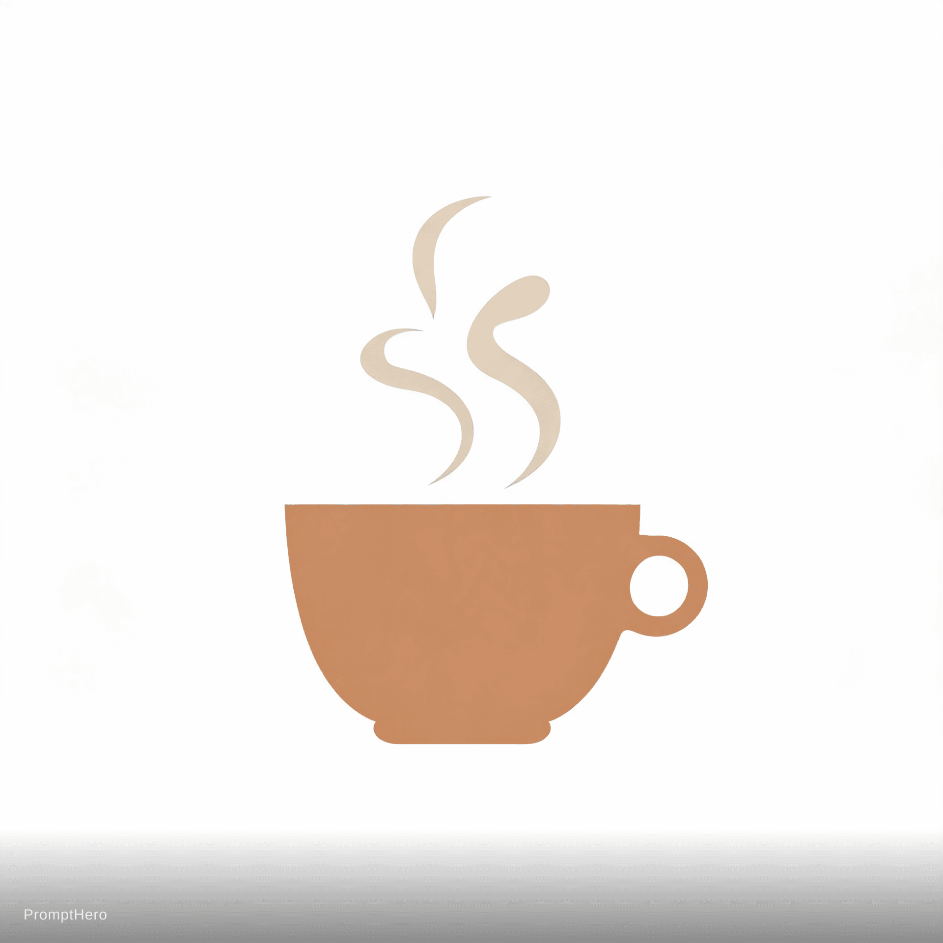 AI generated: Artisan coffee shop, steaming cup, earth tones, cozy and warm feeling