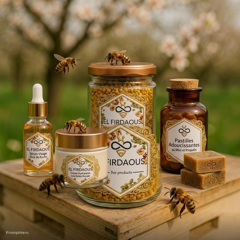 AI generated: medicaments et produits cosmetiques avec un arriere plant nature tous ça en 4k