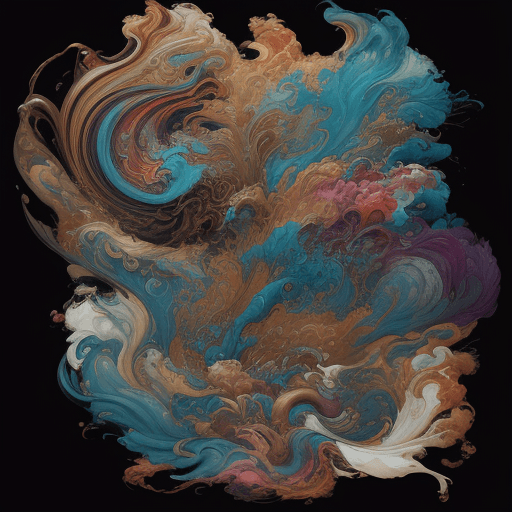 AI generated: digitally creative psychedelic collage, in the style of sam guay, colorful explosions, serge marshen...
