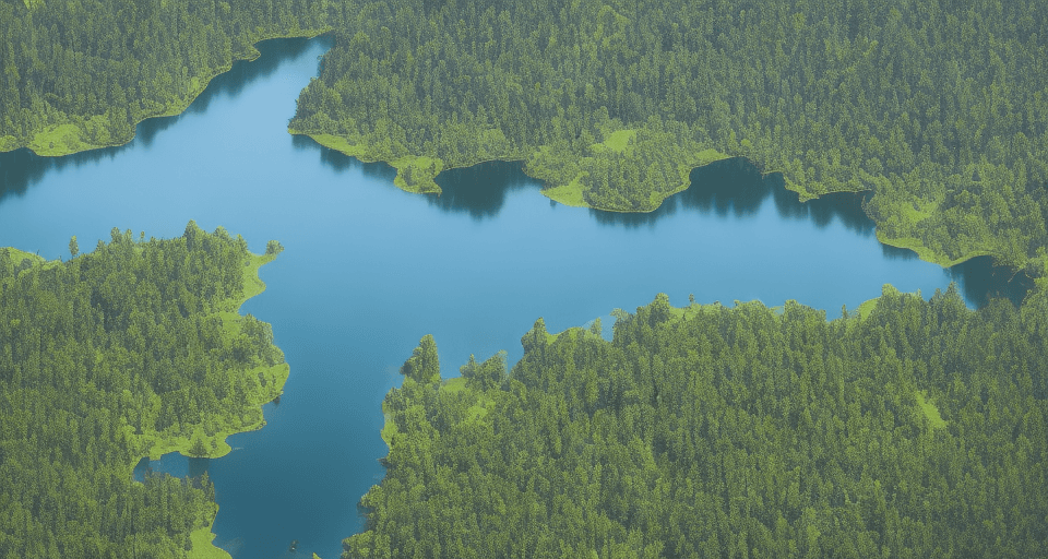 AI generated: High resolution photo of a beautiful lake with clean water