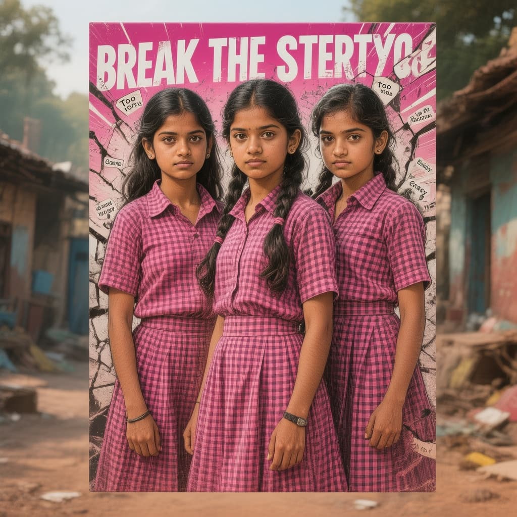 AI generated: Got it 👍 Thank you for sharing the image.

The school dress color in the image is:

* **Pink small-...