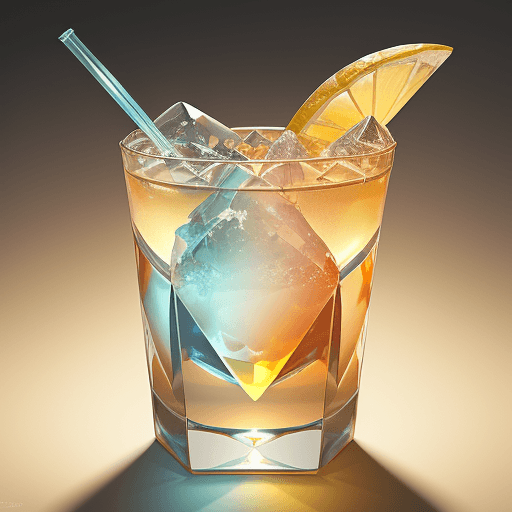 AI generated: <lora:CrystallineAI-000009:1>, concept art, top-down view of a Fallacious drink bootle, at Golden ho...