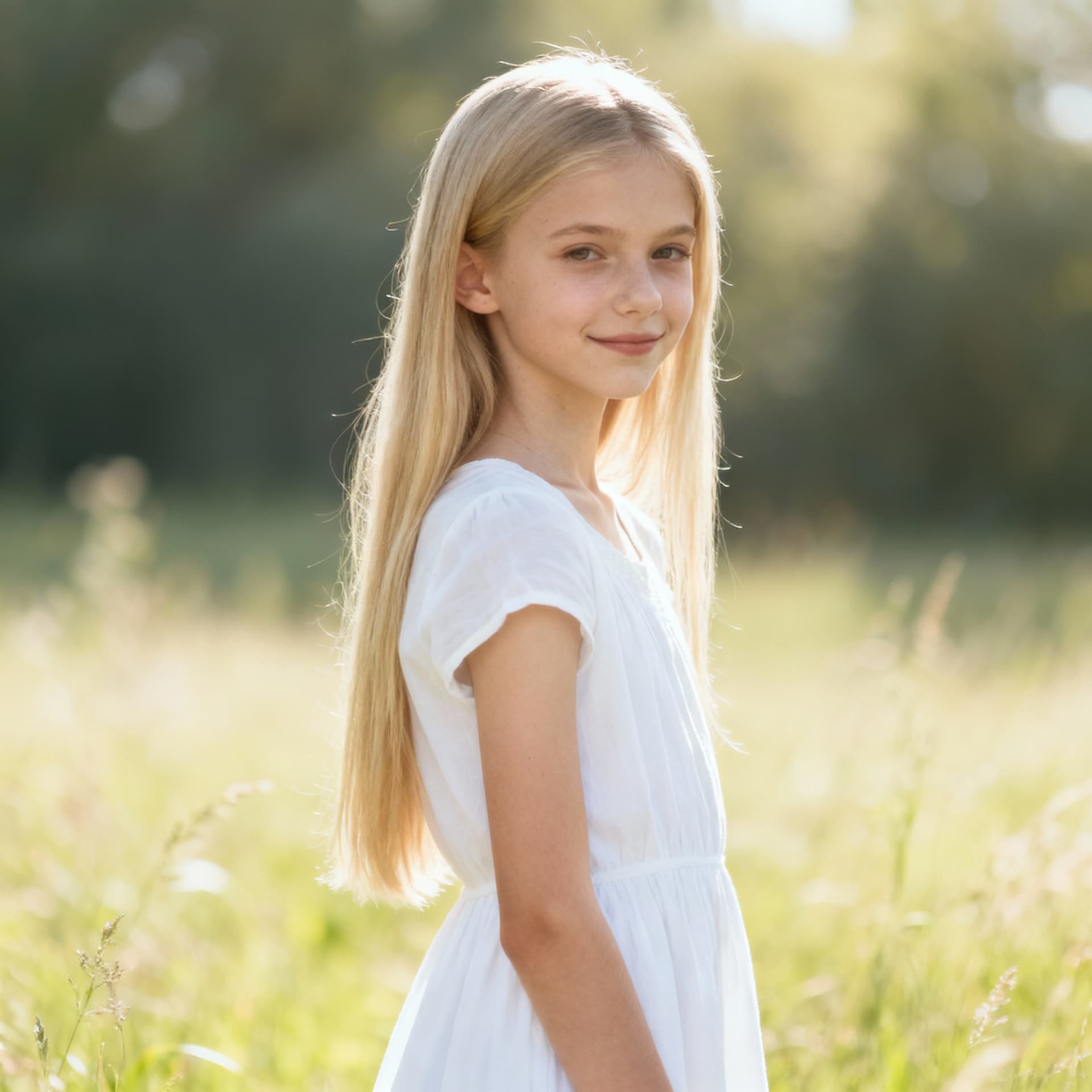 AI generated: Skinny blonde girl