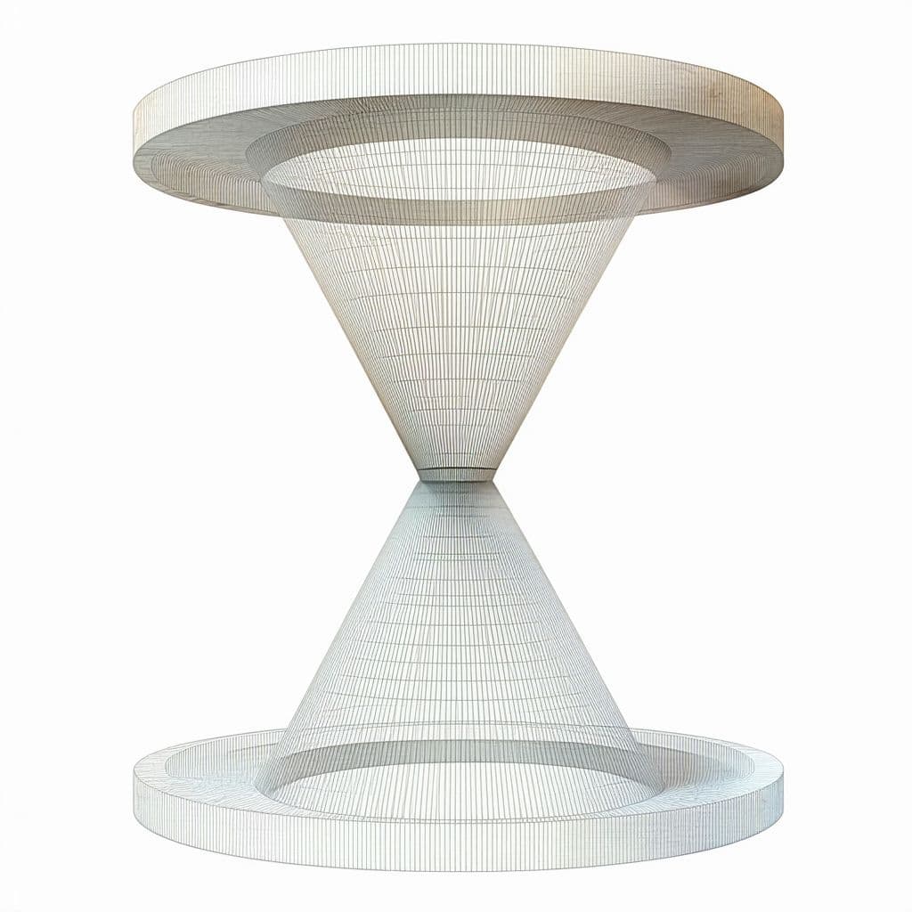 AI generated: 

Overall Shape:

Cylindrical Core: The shape's primary form is a central, elongated cylinder lying ...