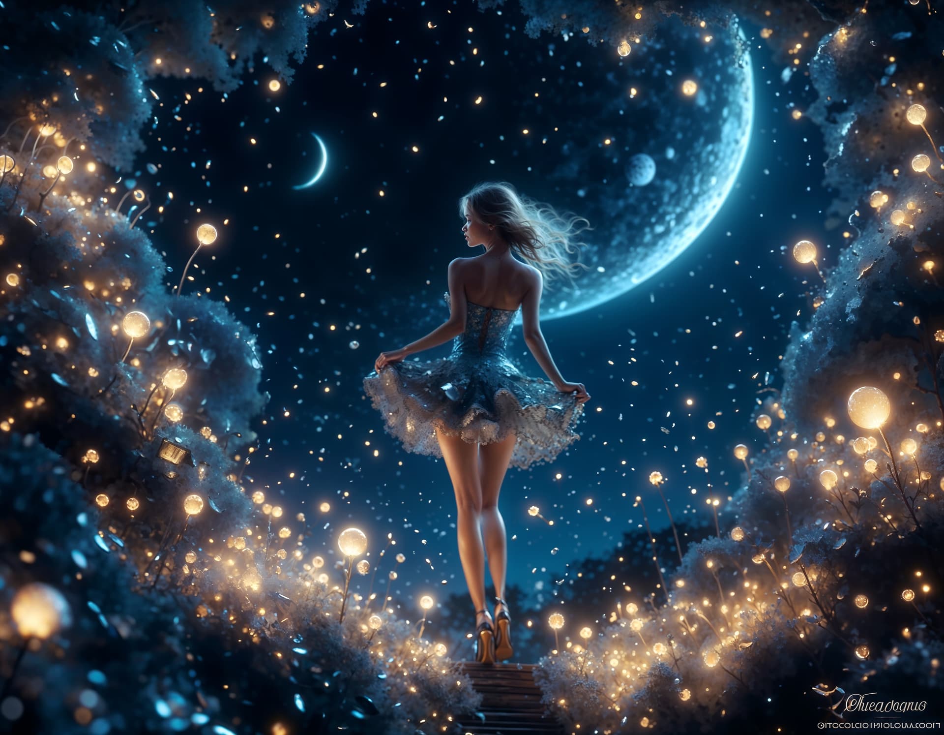 AI generated: <lora:Cracked glass:1.0> Moonlight night, ultra hd, realistic, vivid colors, highly detailed, UHD dr...