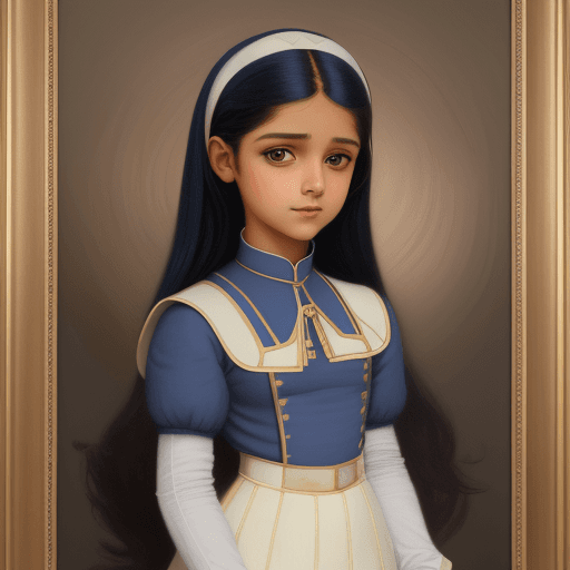 AI generated: cartoon girl in school uniform, in the style of firmin baes, lilia alvarado, y2k aesthetic, indian p...