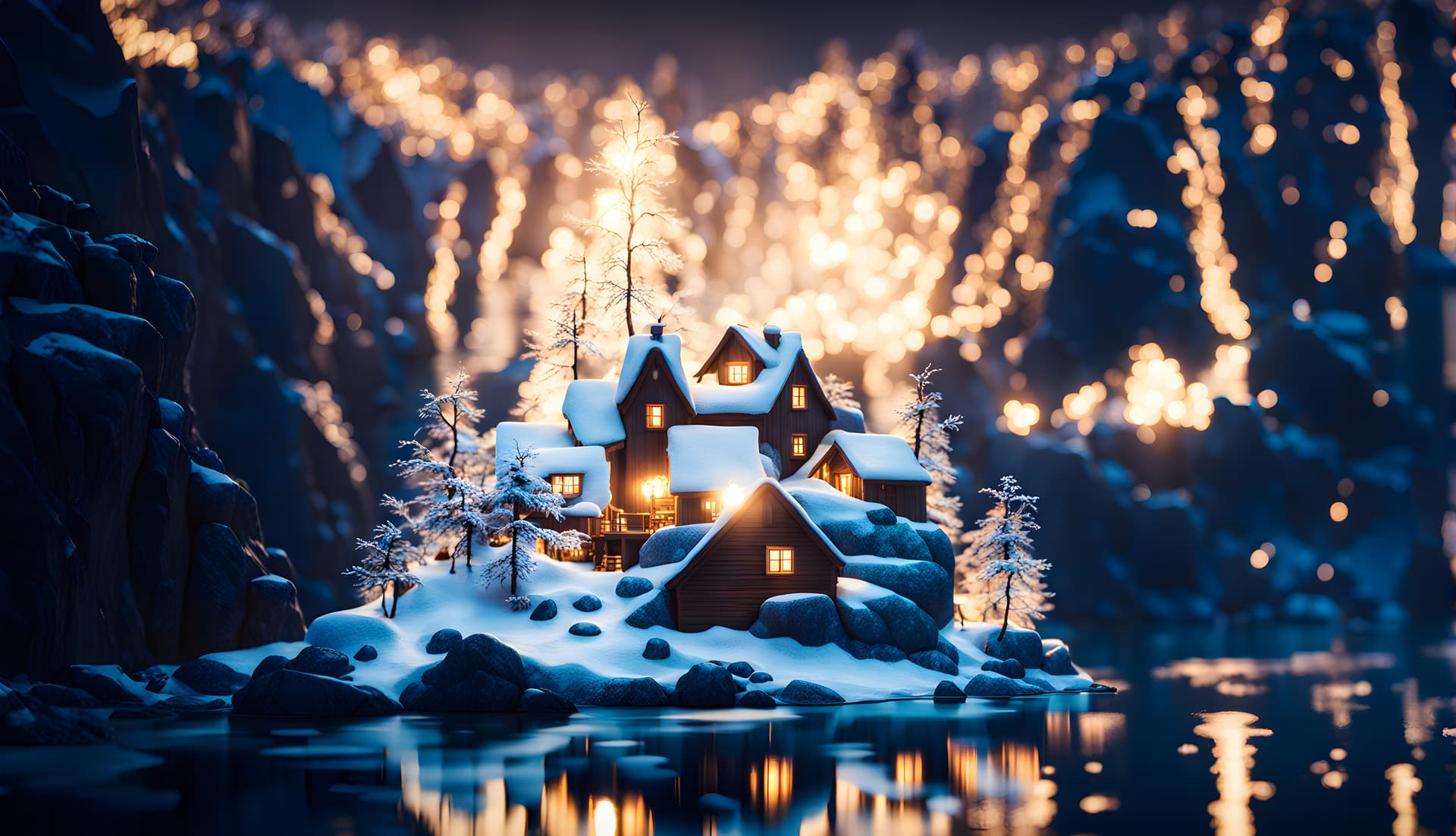 AI generated: extremely detailed CG unity 8k wallpaper, inspired by national geographic photos, lofoten islands no...