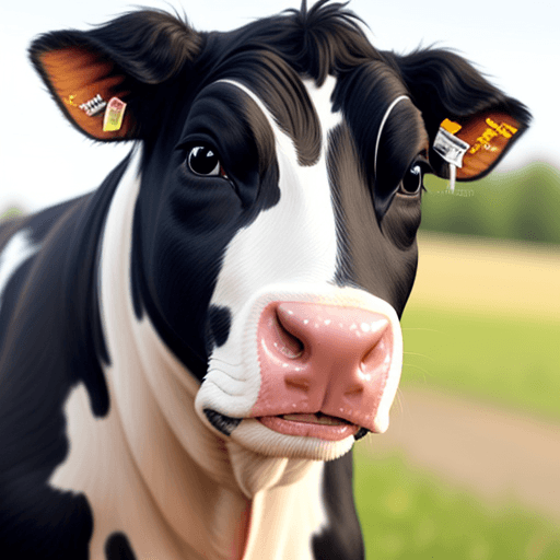 AI generated: a realistic photo of a cow mix with dog face