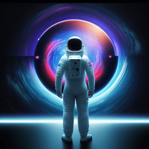 AI generated: a man standing in front of a flat screen tv, psytrance artwork, made in 2019, webcam screenshot, ast...