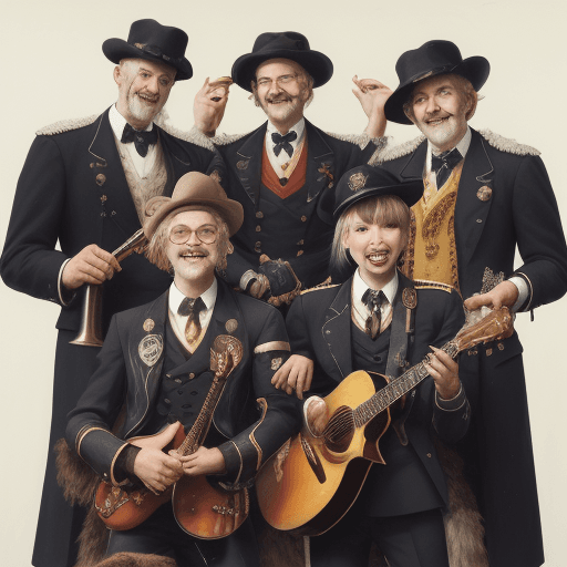 AI generated: Cl Bramble and his troup
