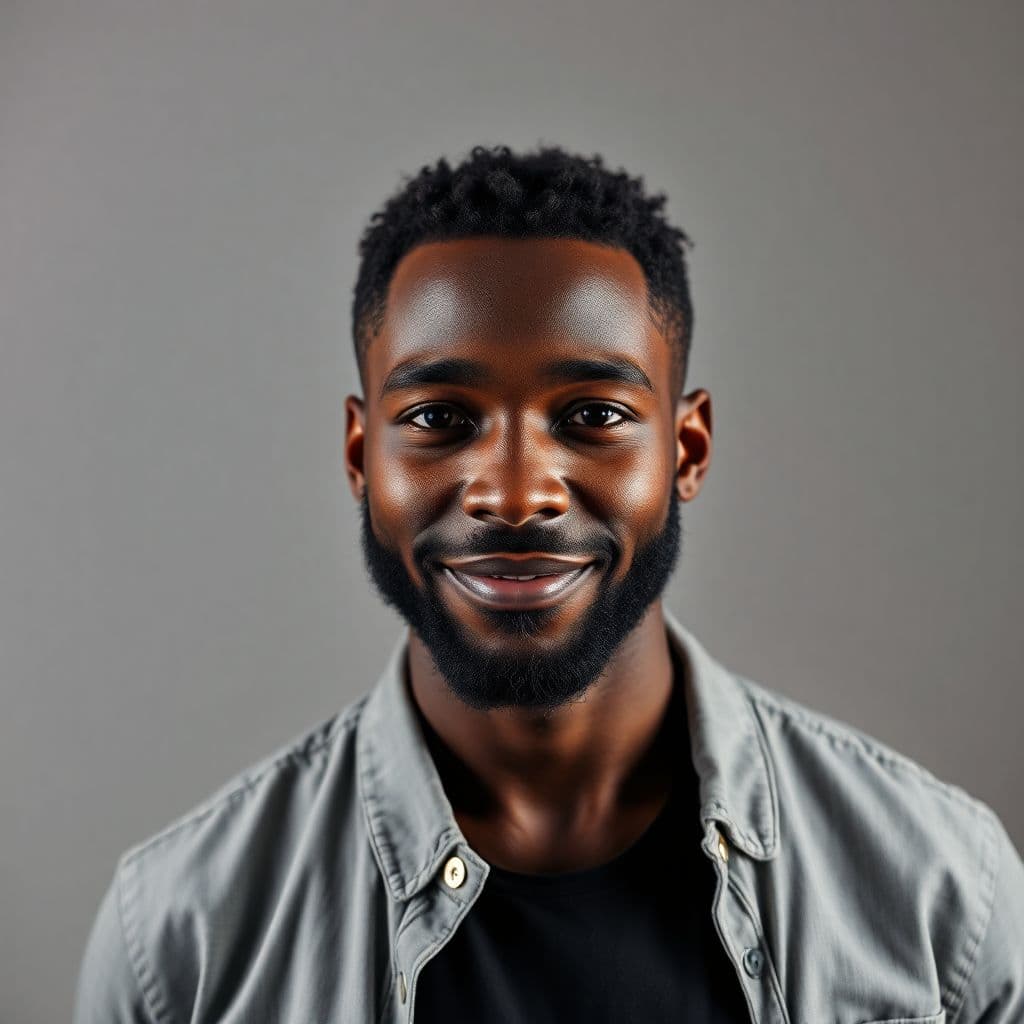 AI generated: a vibrant professional studio full body photograph of a young, handsome, attractive, friendly, casua...