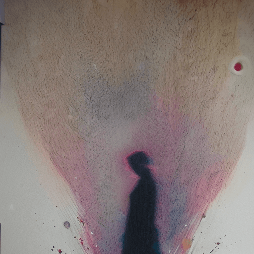 AI generated: Oil painting, Full body shot, person walking in an astral realm, magic background, crepescule, Beaut...