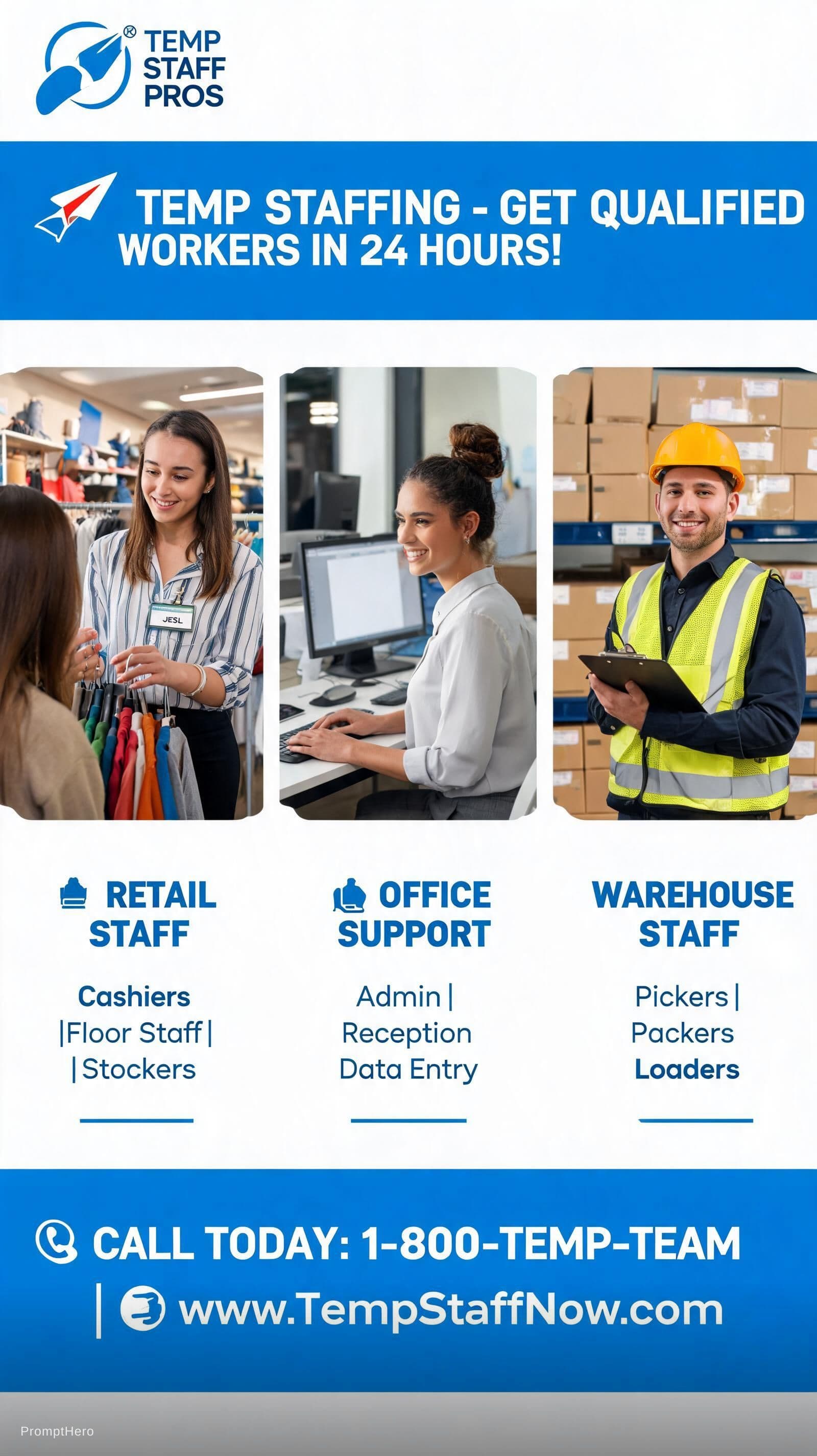 AI generated: Video advertisements for temporary staffing agencies