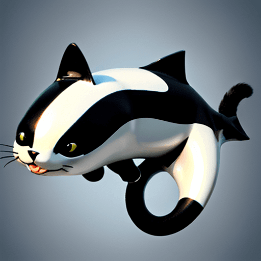 AI generated: cat and orca combination