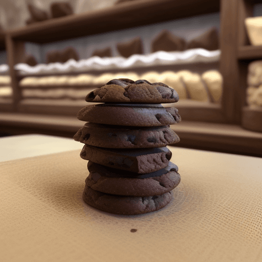AI generated: En una escena que parece salida de una leyenda antigua, una galleta de chispas de chocolate de Healt...